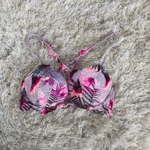 PINK Floral Bra